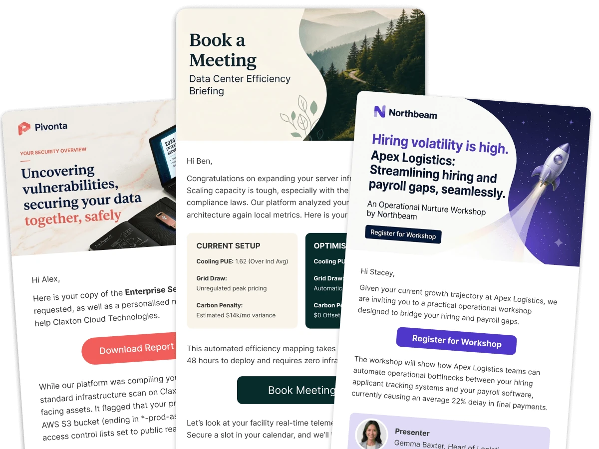 Example lead nurturing emails