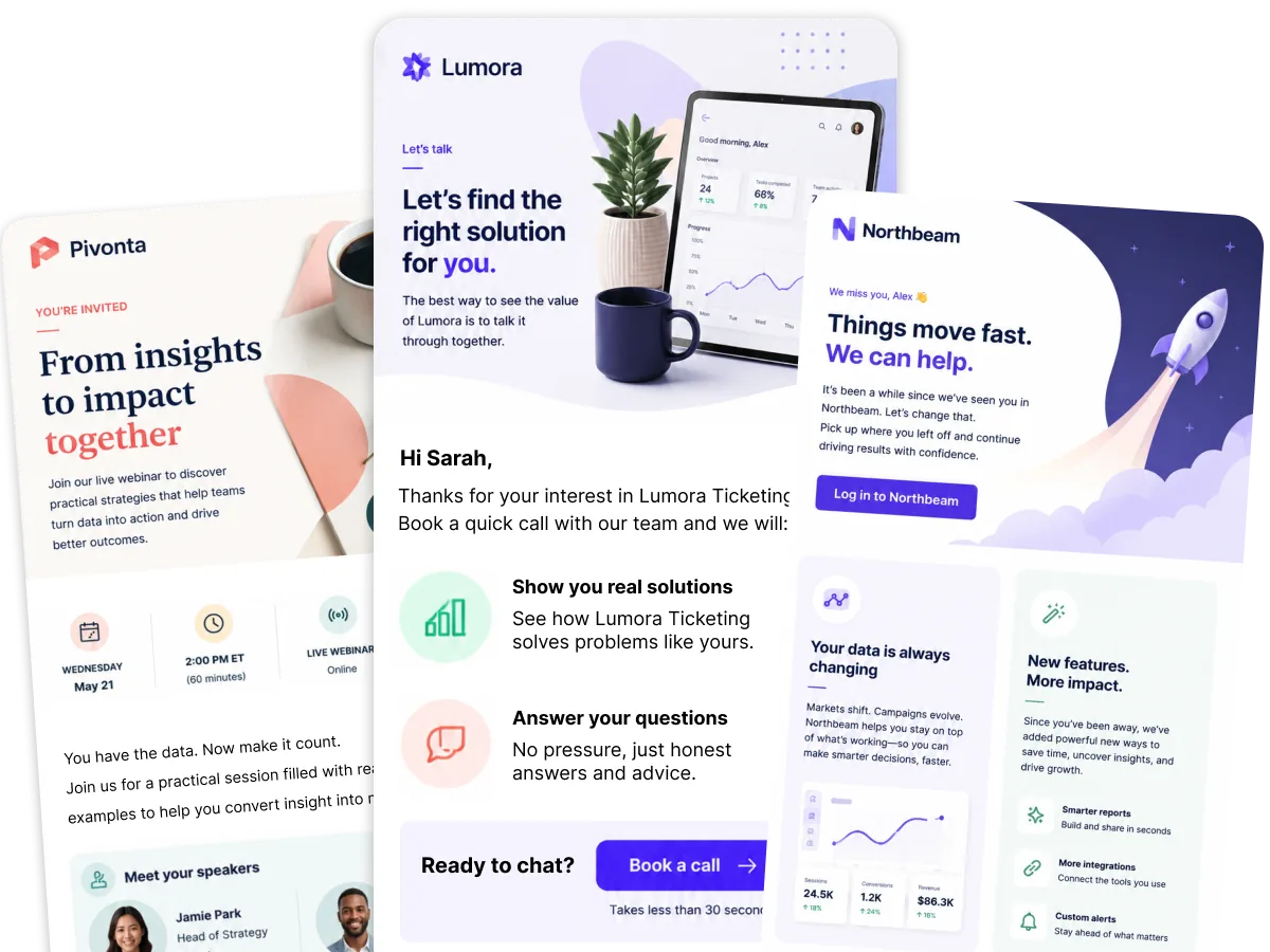 Example sales nurturing email